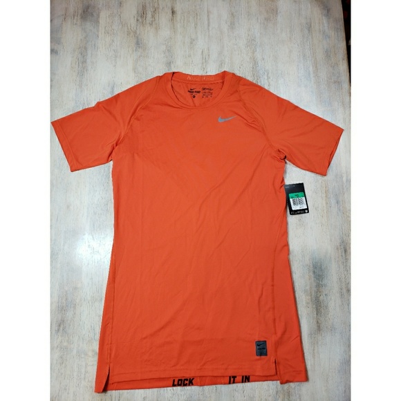 orange nike compression shirt